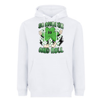 White shamrock and roll Heavyweight Hoodie - MaliasSmallBusiness