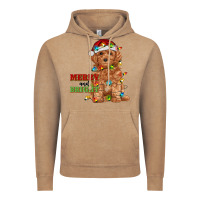 Vintage Coffee merry and bright toy poodle Vintage Hoodie - RanaPortraitStore