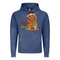 Vintage Denim merry and bright toy poodle Vintage Hoodie - RanaPortraitStore