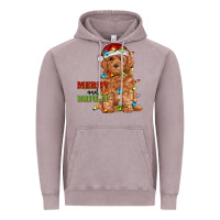 Vintage Zinc merry and bright toy poodle Vintage Hoodie - RanaPortraitStore