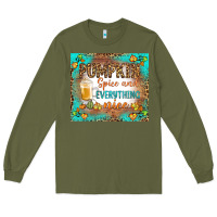 Army Green pumpkin spice and everything nice Long Sleeve Tee - BundleAndBundleShop