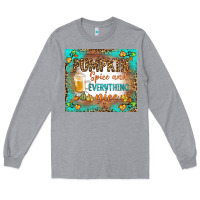 Heather Grey pumpkin spice and everything nice Long Sleeve Tee - BundleAndBundleShop