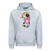 Heather Grey cute cow Urban Hoodie - texasbilliewilder