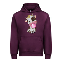 Mauve Wine cute cow Urban Hoodie - texasbilliewilder