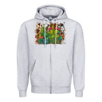 Watercolor Cactus Western Background Zipper Hoodie | Teevron