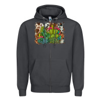 Smoke watercolor cactus western background Zipper Hoodie - BarkalooDesign