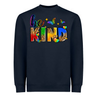 Navy be kind Heavyweight Sweatshirt - Zillion Design Studio