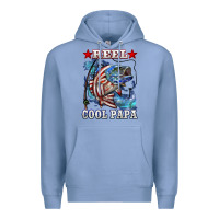 Colony Blue reel cool papa american flag bass fishing Premium Hoodie - LillyAllenDesigns