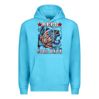 Ocean Blue reel cool papa american flag bass fishing Premium Hoodie - LillyAllenDesigns