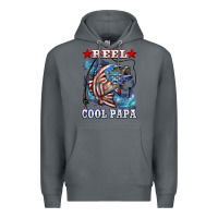 Rock reel cool papa american flag bass fishing Premium Hoodie - LillyAllenDesigns