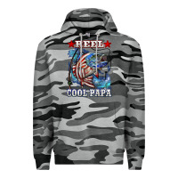 Slate Camo reel cool papa american flag bass fishing Premium Hoodie - LillyAllenDesigns