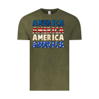 Vintage Olive America 4th of July Vintage Tee - CowGirlArtShop
