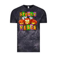 Cloud Black spooky vibes Vintage Tee - AdoDesignShop