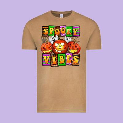 Spooky Vibes Vintage Tee Designed By Adodesignshop