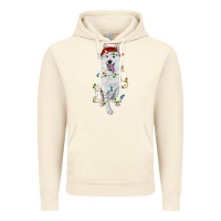 Vintage Artic christmas white shepherd with christmas lights Vintage Hoodie - RanaPortraitStore