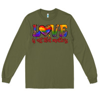 Army Green love is all that matters Long Sleeve Tee - JahusDesignShop