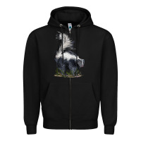 Black skunk Zipper Hoodie - LillyAllenDesigns
