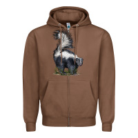 Chestnut skunk Zipper Hoodie - LillyAllenDesigns