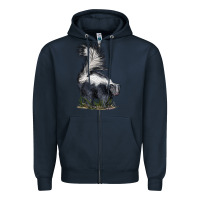 Navy skunk Zipper Hoodie - LillyAllenDesigns