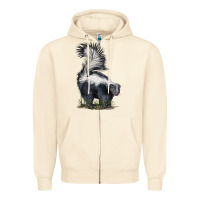Sandshell skunk Zipper Hoodie - LillyAllenDesigns