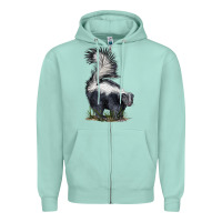 Seafoam skunk Zipper Hoodie - LillyAllenDesigns