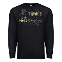 Black the best things in life mess up your hair Premium Sweatshirt - MaliasSmallBusiness