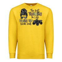 Lemon the best things in life mess up your hair Premium Sweatshirt - MaliasSmallBusiness