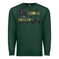 Sports Green the best things in life mess up your hair Premium Sweatshirt - MaliasSmallBusiness