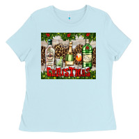 Baby Blue christmas cocktail party Ladies Tee - AdoDesignShop