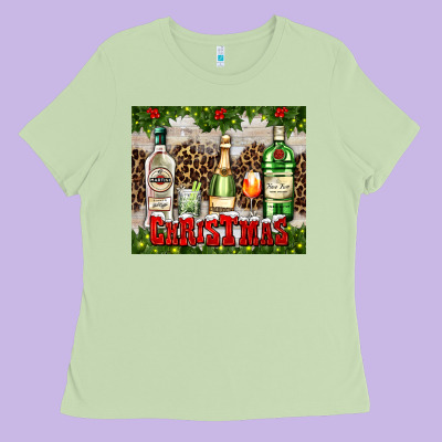 Christmas Cocktail Party Ladies Tee Designed By Adodesignshop