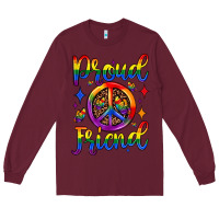 Burgundy proud friend Long Sleeve Tee - JahusDesignShop