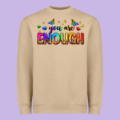 You Are Enough Heavyweight Sweatshirt Designed By Zillion Design Studio