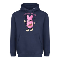Navy so peepin boujee stanley  belt bag inspired Heavyweight Hoodie - MaliasSmallBusiness
