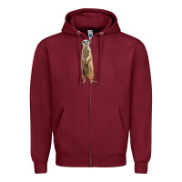 Burgundy Meerkat Zipper Hoodie - LillyAllenDesigns