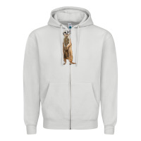 Dove Grey Meerkat Zipper Hoodie - LillyAllenDesigns