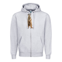 Heather Grey Meerkat Zipper Hoodie - LillyAllenDesigns