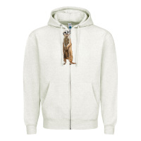 Oatmeal Heather Meerkat Zipper Hoodie - LillyAllenDesigns