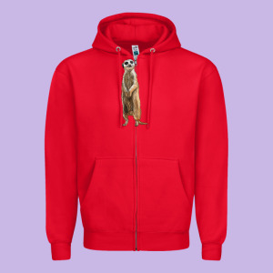 Meerkat Zipper Hoodie Designed By Lillyallendesigns