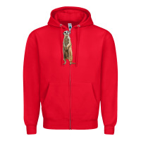 Red Meerkat Zipper Hoodie - LillyAllenDesigns