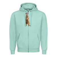 Seafoam Meerkat Zipper Hoodie - LillyAllenDesigns