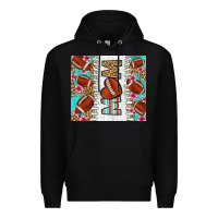 Black american football mom Premium Hoodie - LillyAllenDesigns