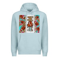 Blue Mist american football mom Premium Hoodie - LillyAllenDesigns