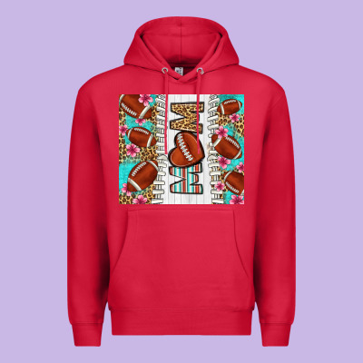 American Football Mom Premium Hoodie Designed By Lillyallendesigns
