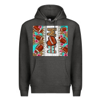 Charcoal Heather american football mom Premium Hoodie - LillyAllenDesigns