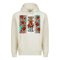 Oatmeal Heather american football mom Premium Hoodie - LillyAllenDesigns