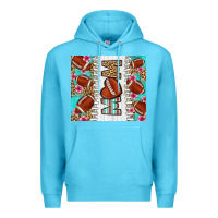 Ocean Blue american football mom Premium Hoodie - LillyAllenDesigns