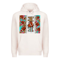 Pale Pink american football mom Premium Hoodie - LillyAllenDesigns
