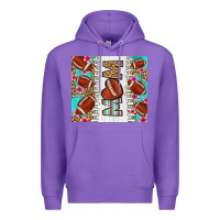 Purple american football mom Premium Hoodie - LillyAllenDesigns