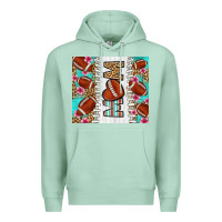 Seafoam american football mom Premium Hoodie - LillyAllenDesigns