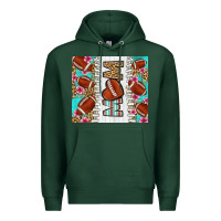 Sports Green american football mom Premium Hoodie - LillyAllenDesigns